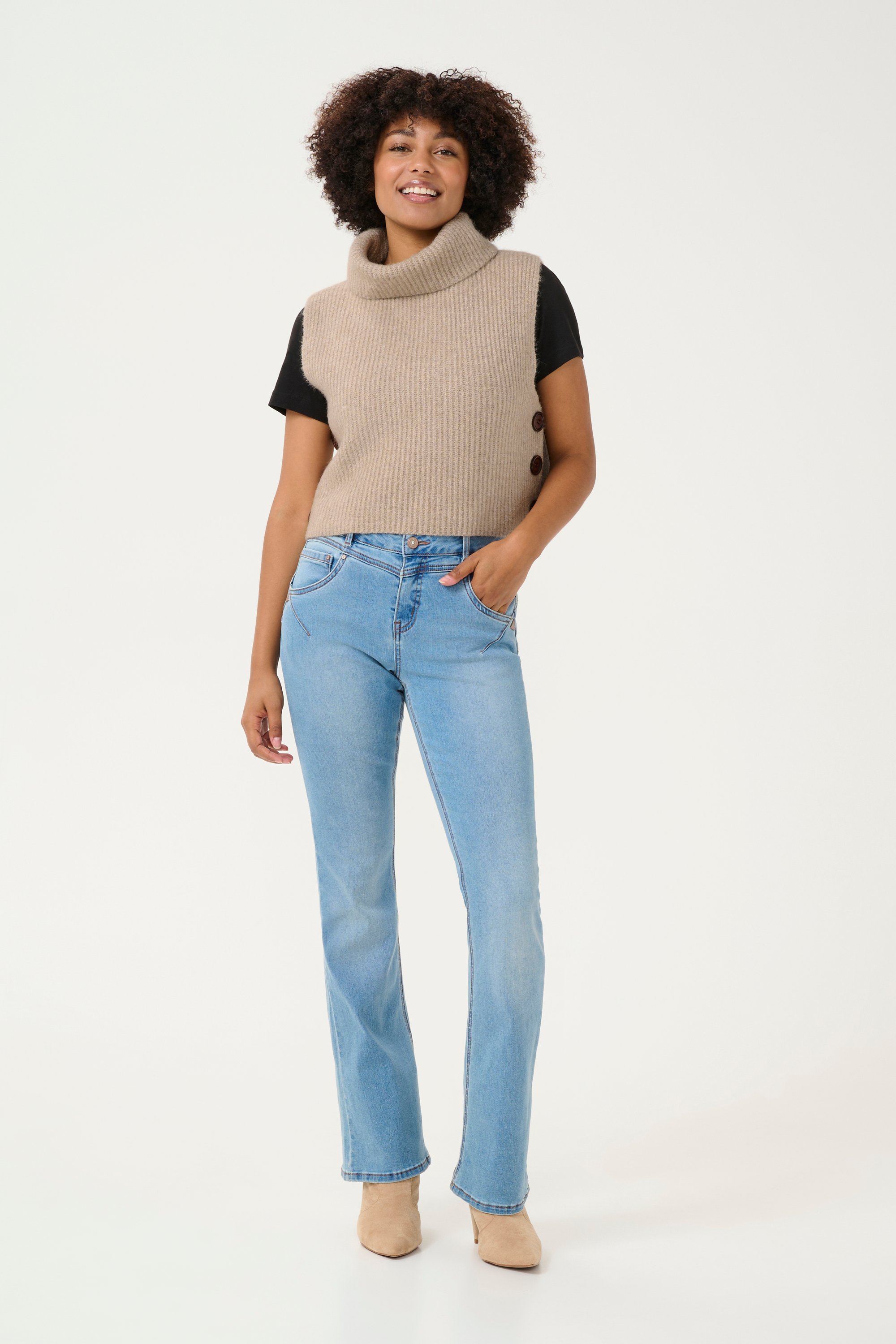 Strickpullover Straight fit beige