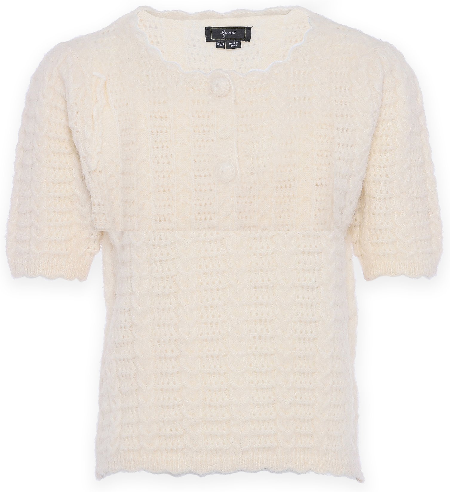 Faina Pullover Damen Wollweiß