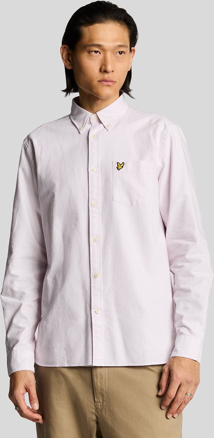 Lyle & Scott Gestreiftes Oxford-Hemd - Rosa