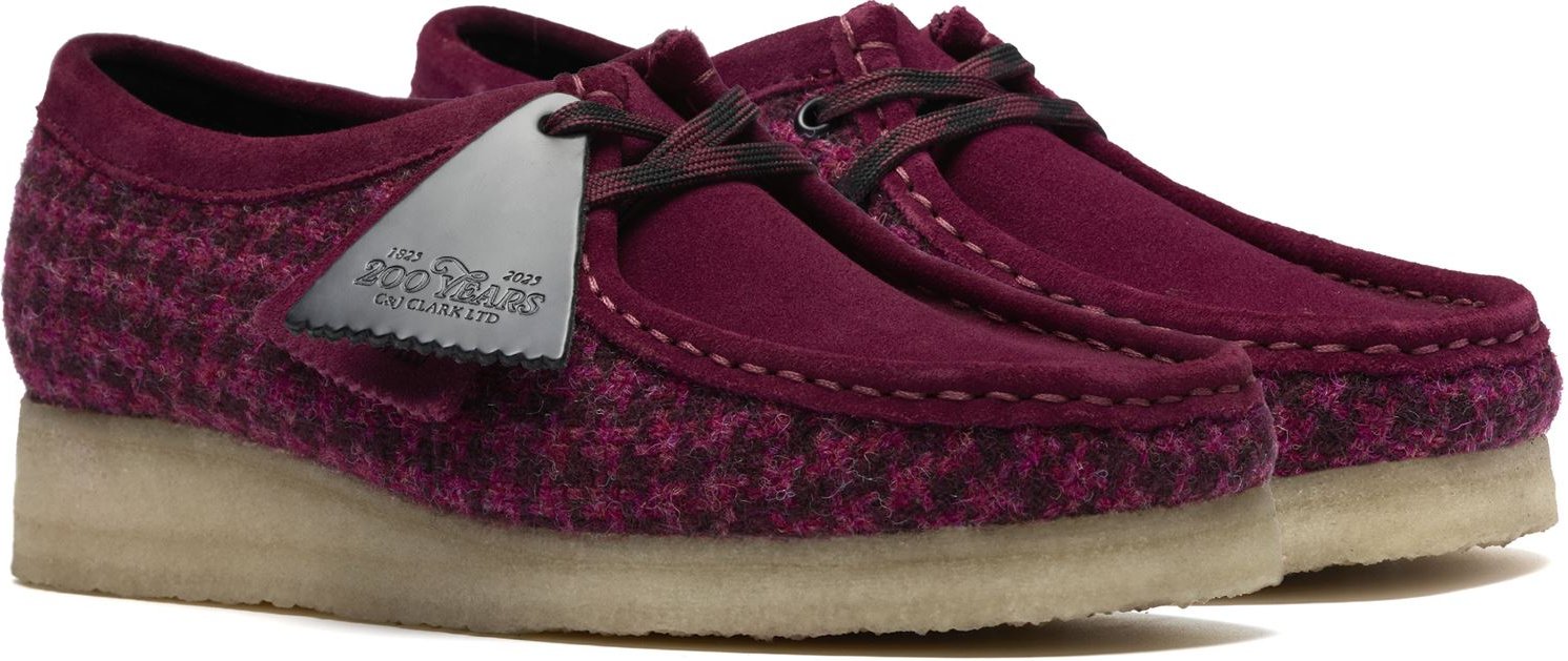 Clarks Originals Wallabee Damen Lila Textilschuhe