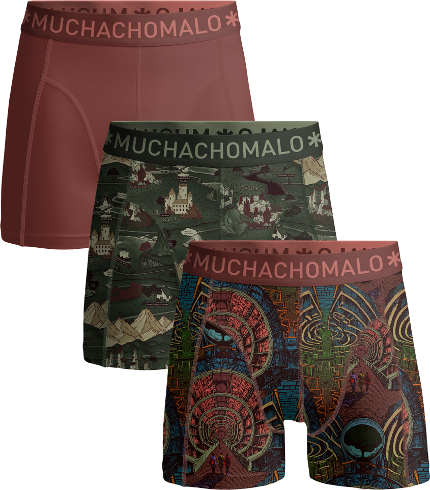 Muchachomalo Herren Boxer Shorts - 3er Pack - Herren Unterwäsche