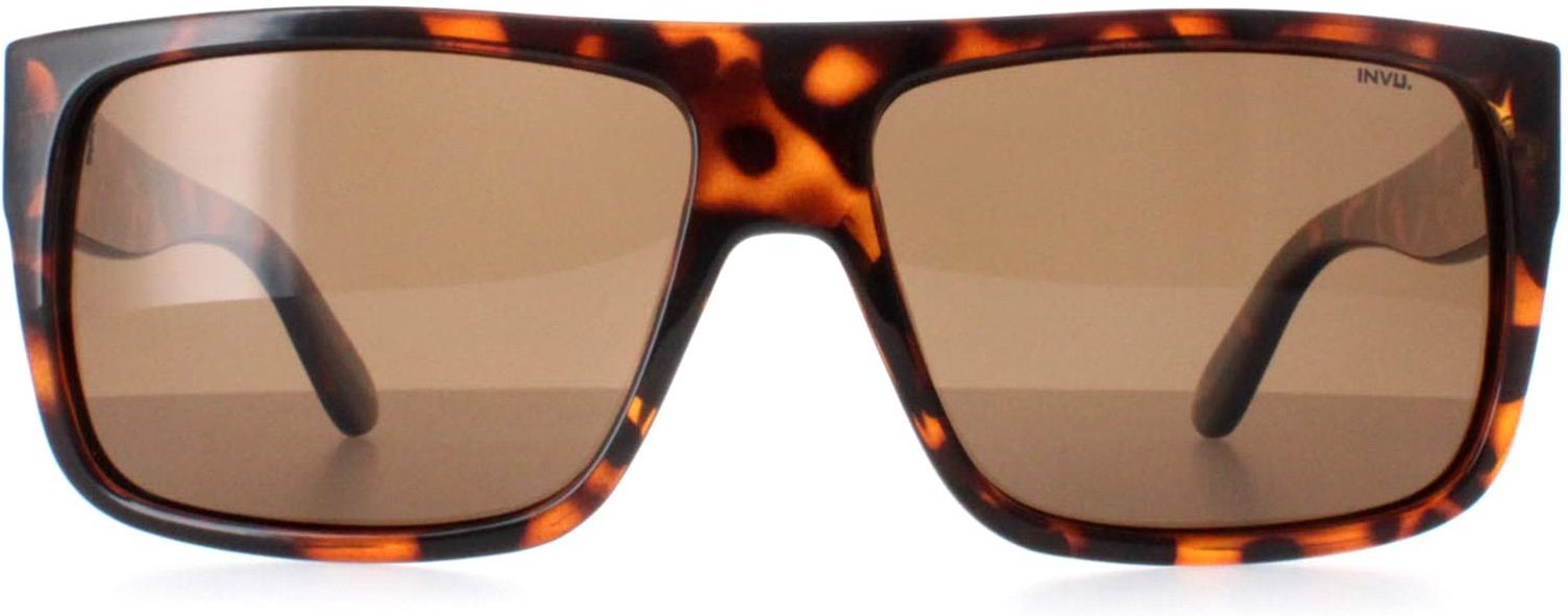 Thumbnail - INVU Rectangle Herren Demi Tortoise Braun Braun Polarisiert B2130