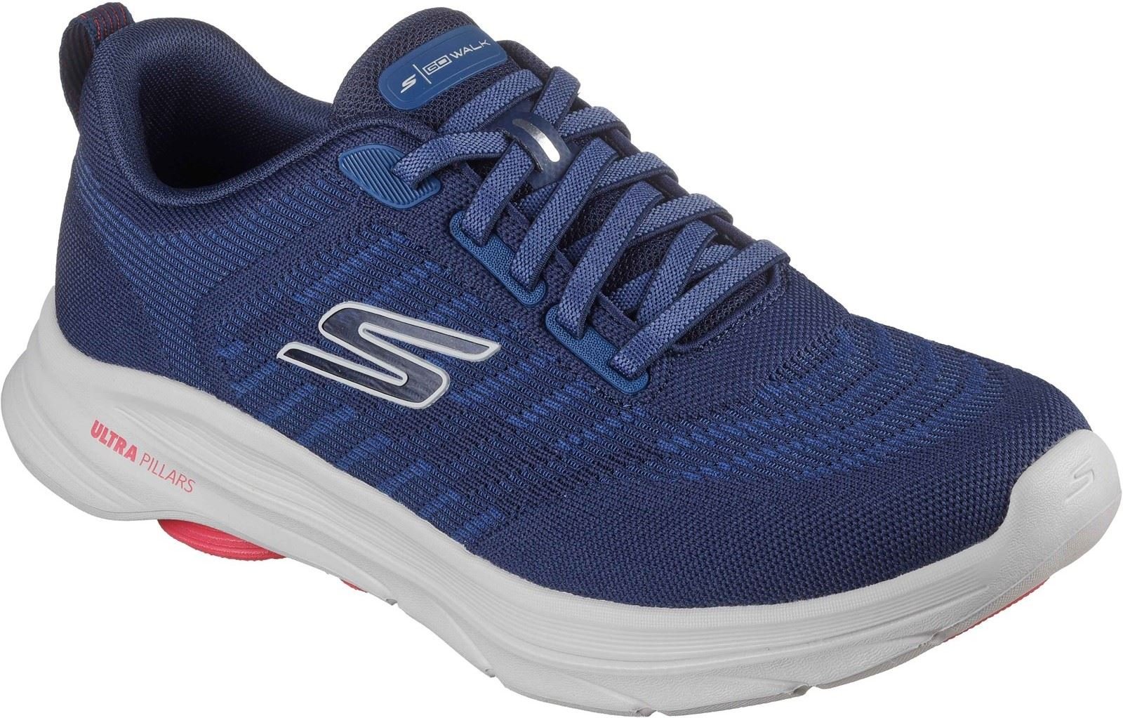 Skechers GO Walk 8 Day Textil Herren Sneakers Navy/Rot Standard