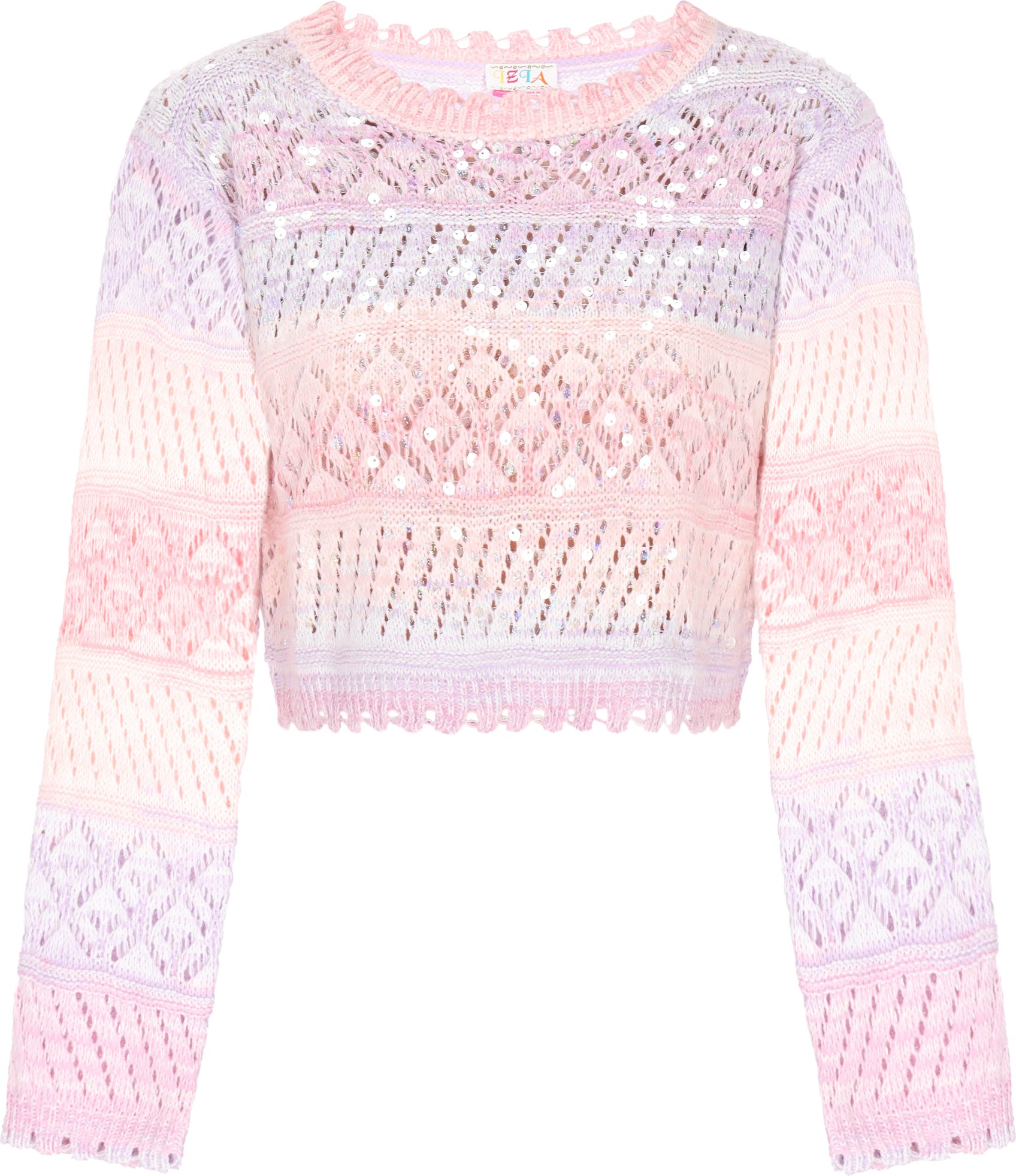 IZIA Pullover Frauen lila mehrfarbig