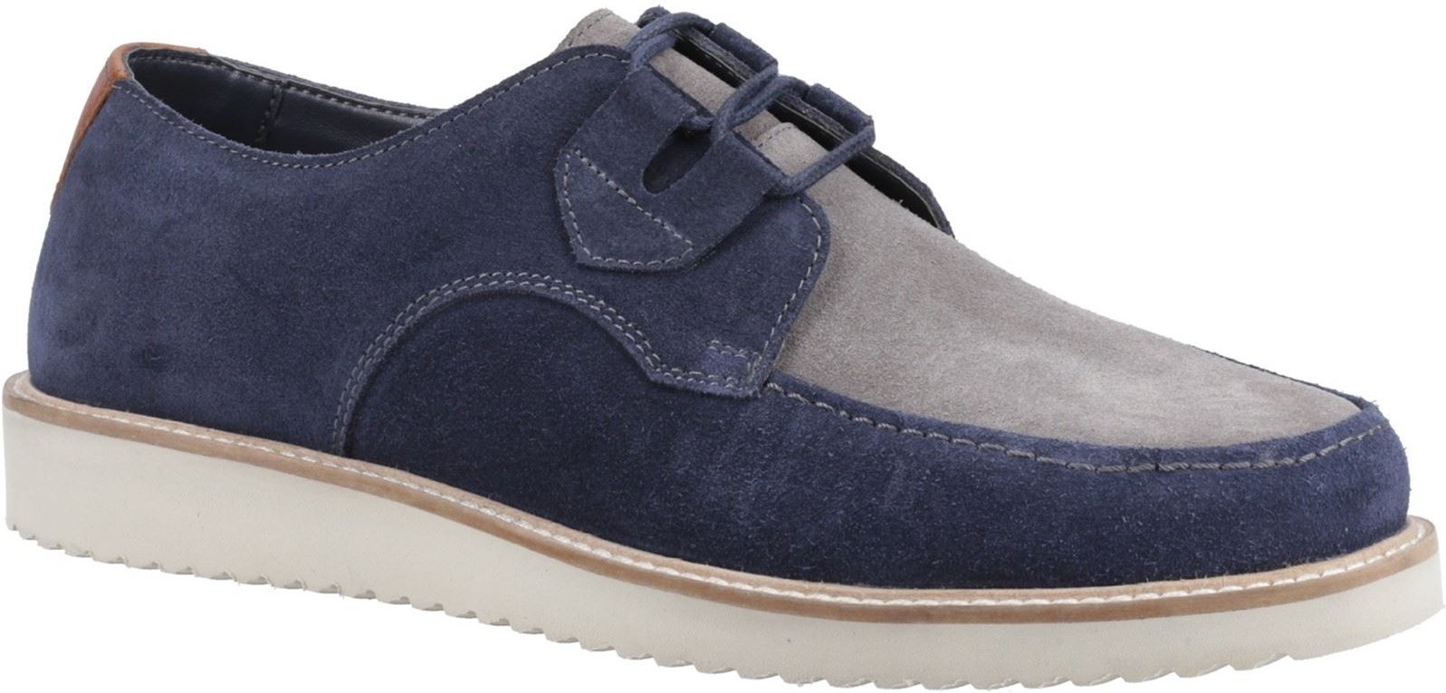 Thumbnail - Hush Puppies Orion Wildleder Herren Schnürschuhe Navy/Grau