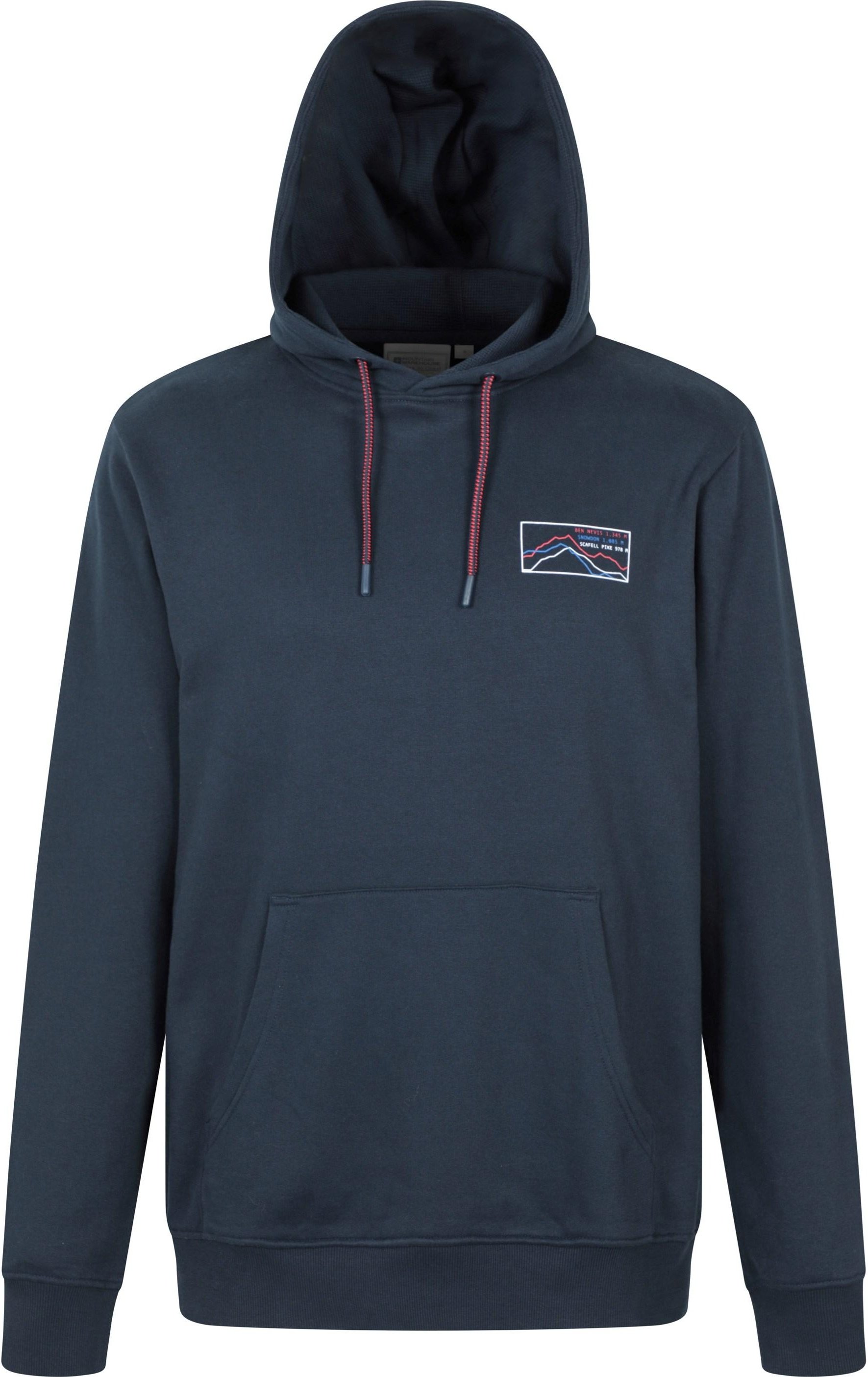 Mountain Warehouse - "3 Peaks" Kapuzenpullover für Herren (Dunkelblau)