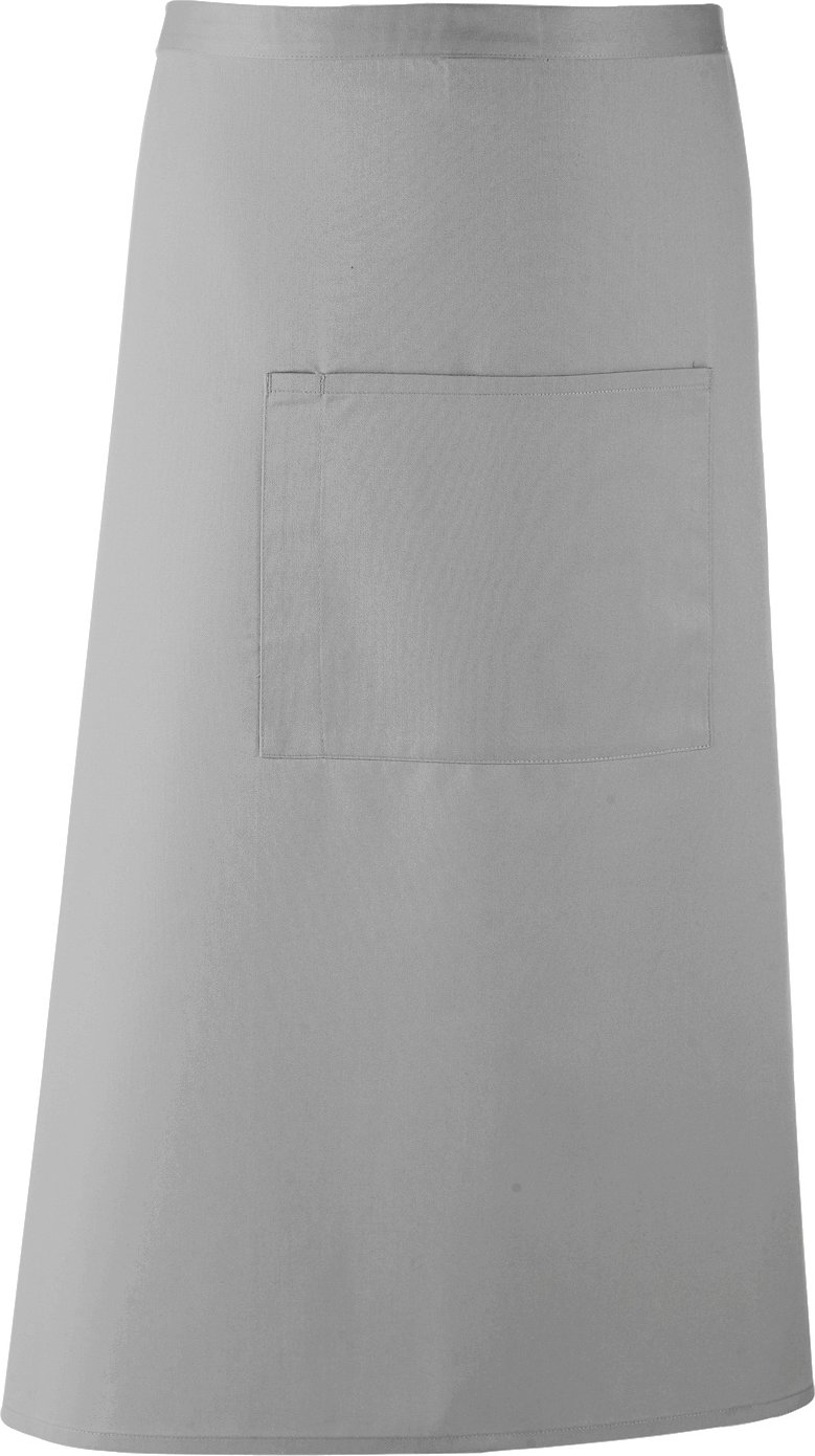 Premier Unisex Colours Barschürze (lange kontinentale Form) (2er-Pack) (Silber)