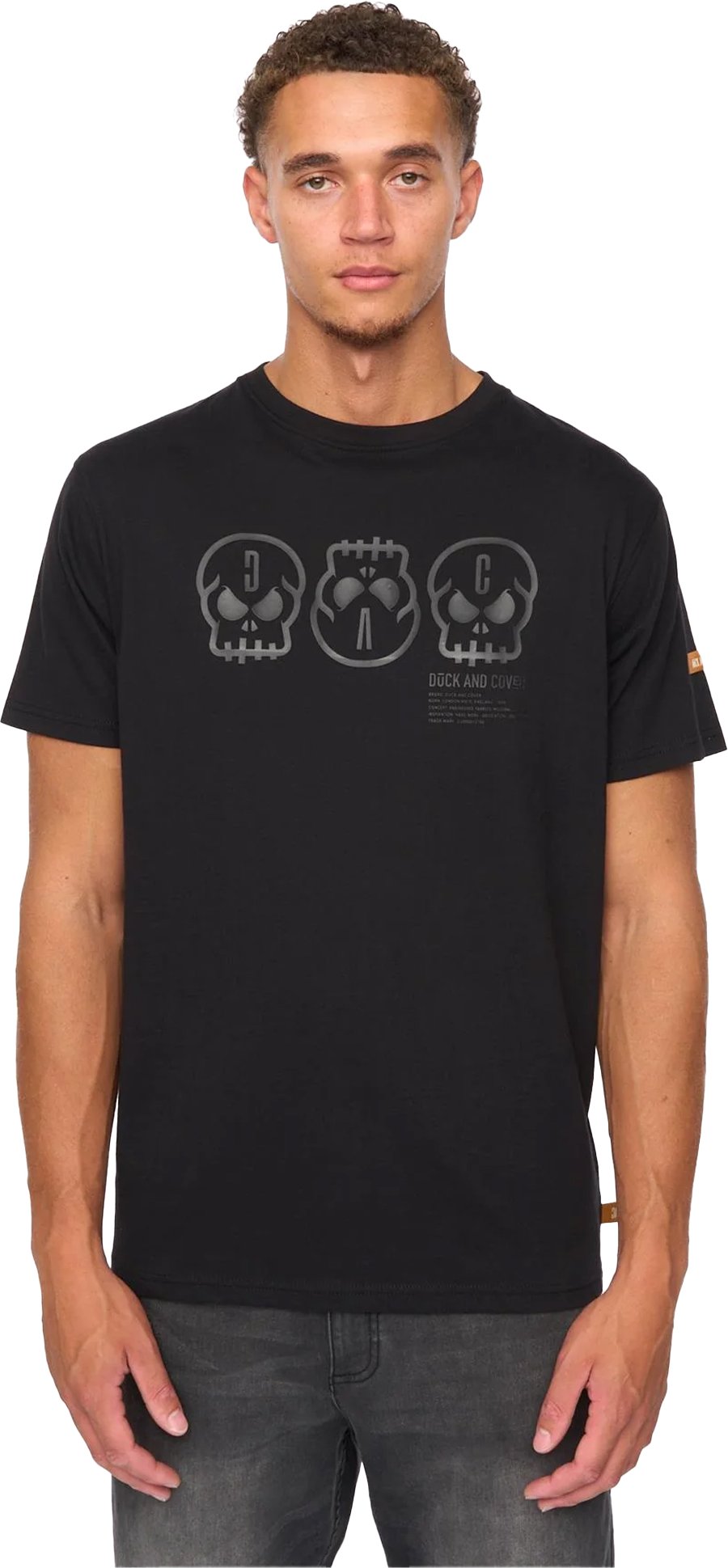 Duck and Cover - "Deltamans" T-Shirt für Herren (Schwarz)