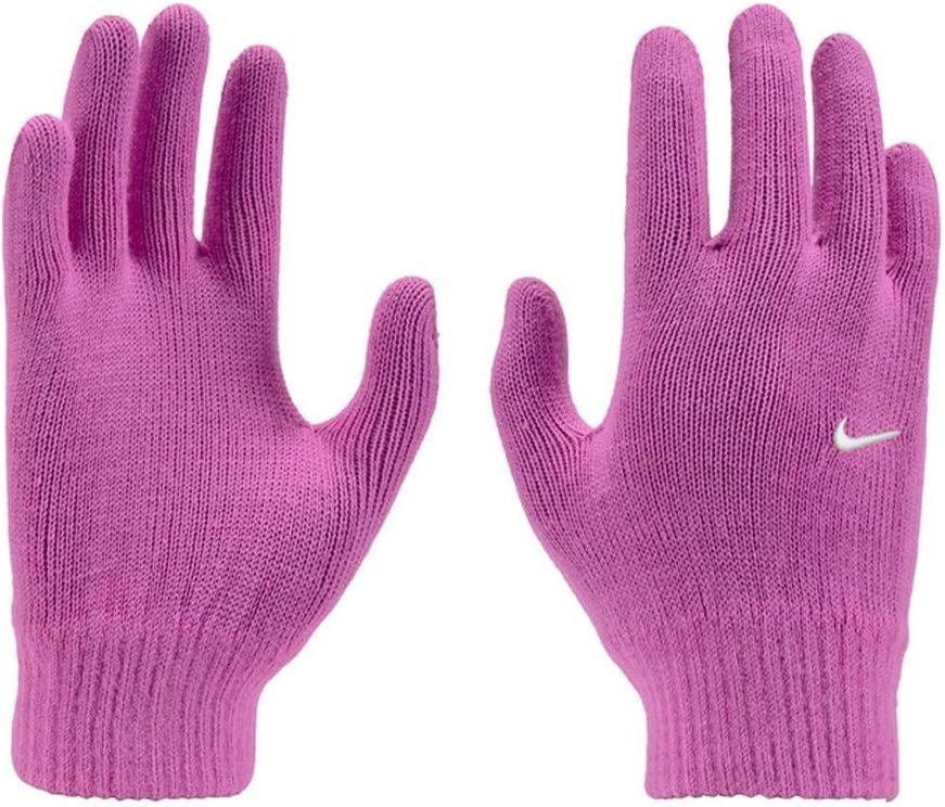 Nike Unisex Erwachsene TG 2 Playful Knitted Swoosh Handschuhe (Rosa/Weiß)