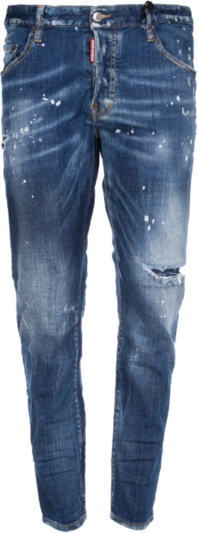 Dsquared2 Skater Jeans Braun Badge Dunkelblau Jeanshose