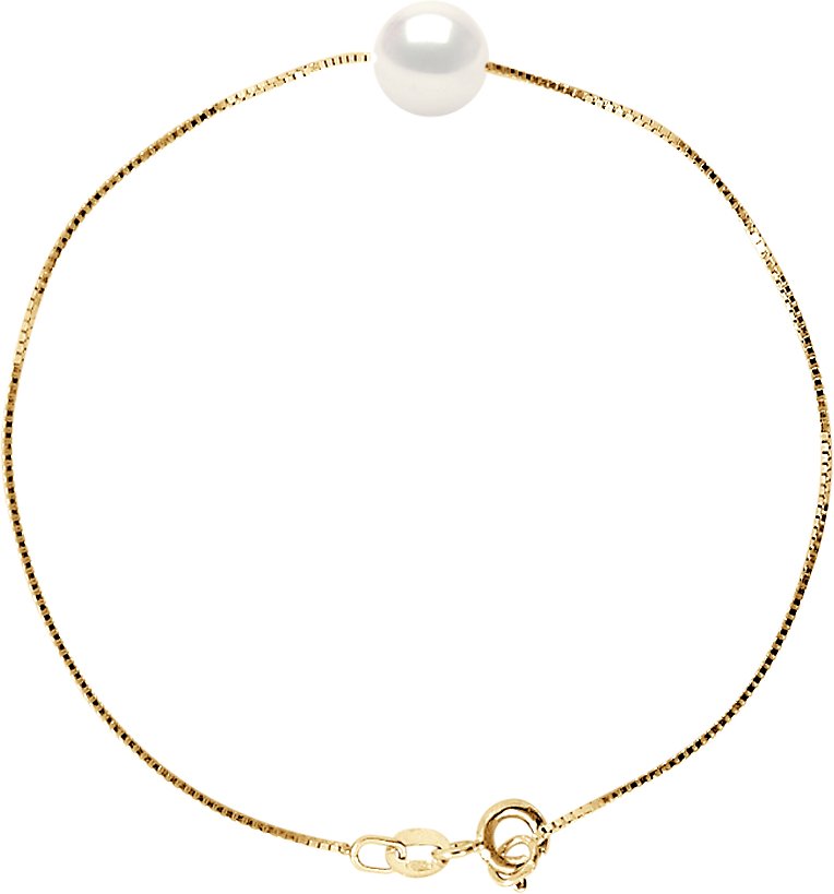 DIADEMA - Armband - Echte Süßwasserperlen in Gelbgold