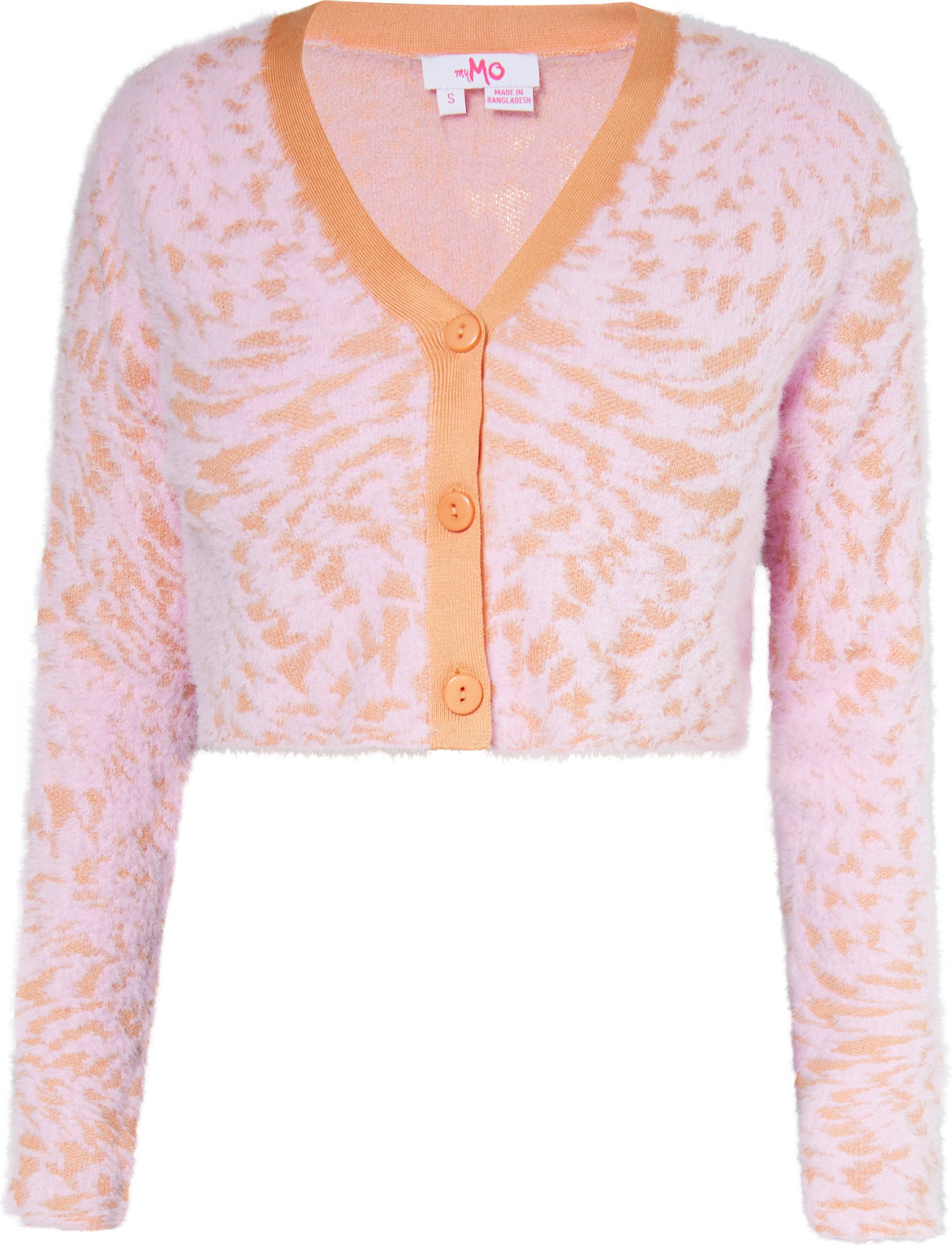 Mymo Strickjacke Damen rosa-orange