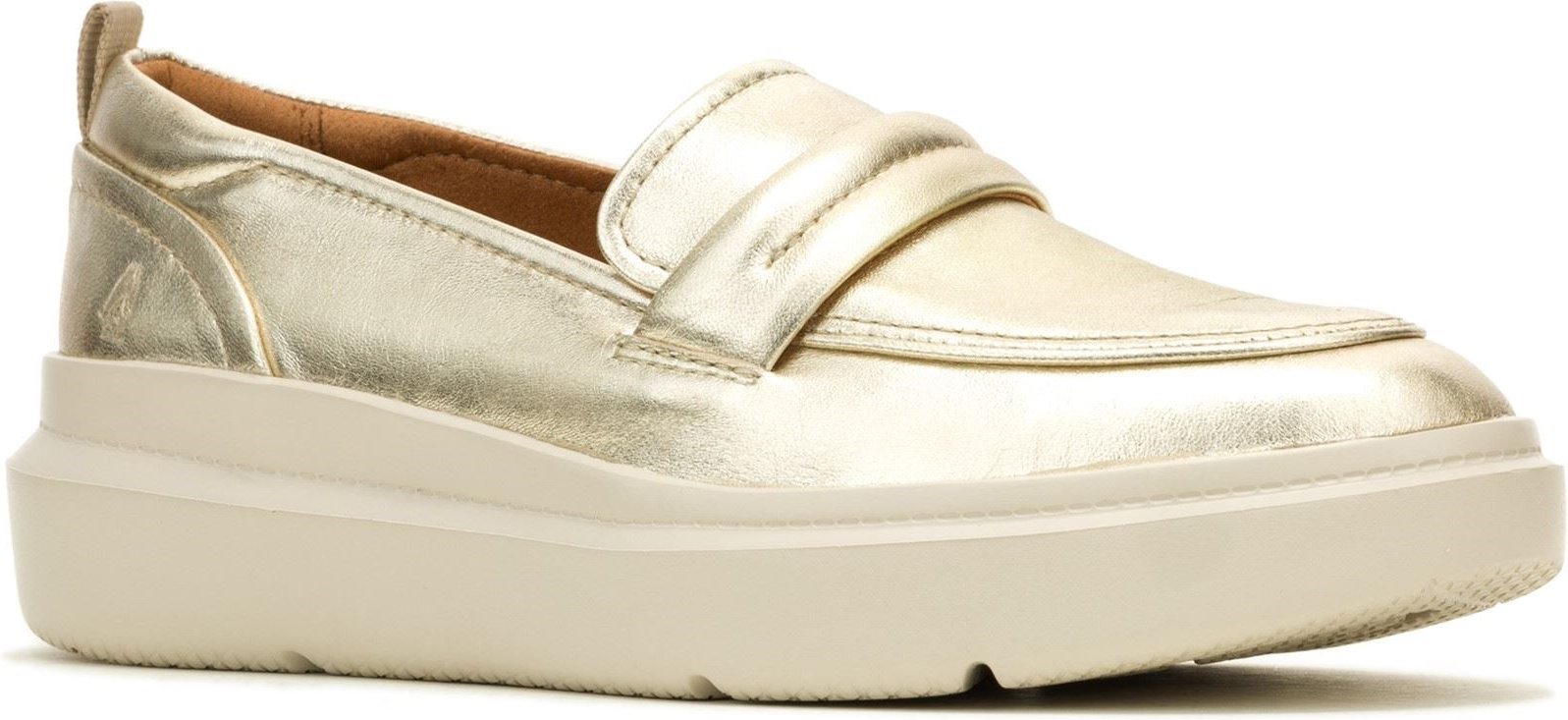 Hush Puppies Joy Penny Leder Damen Champagner Slipper