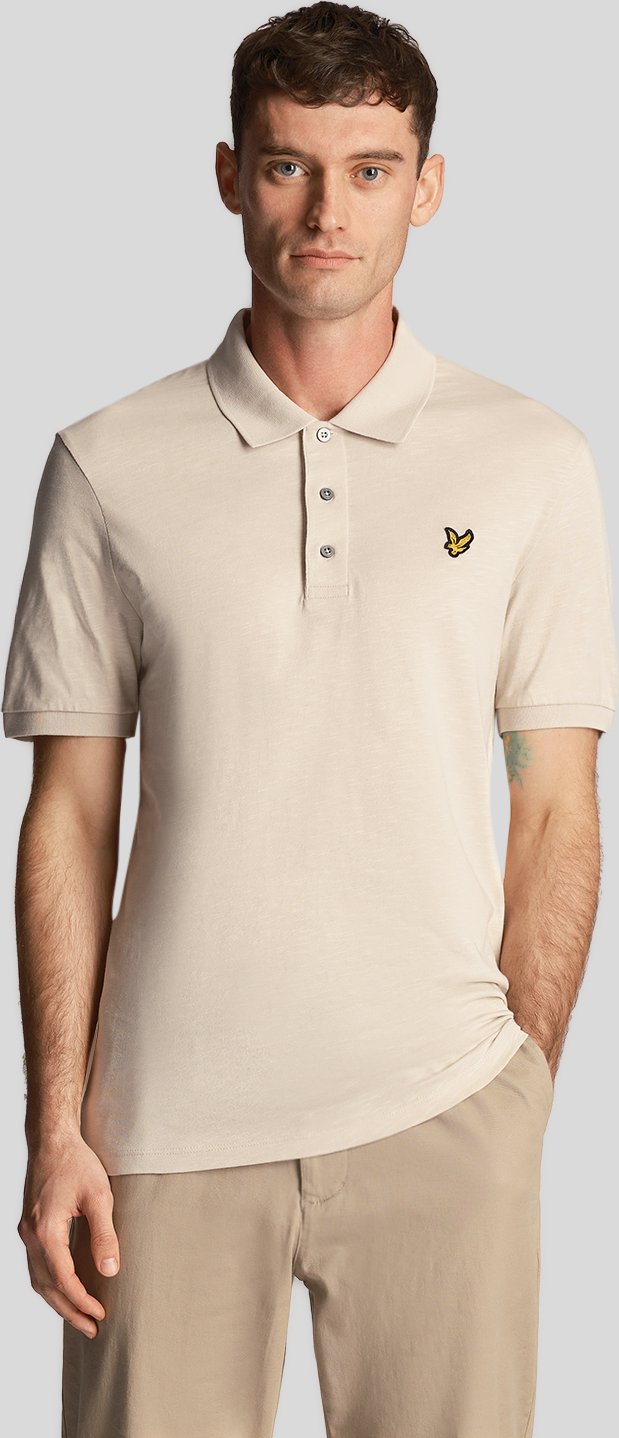 Lyle & Scott Herren Slub Polo-Shirt in Beige
