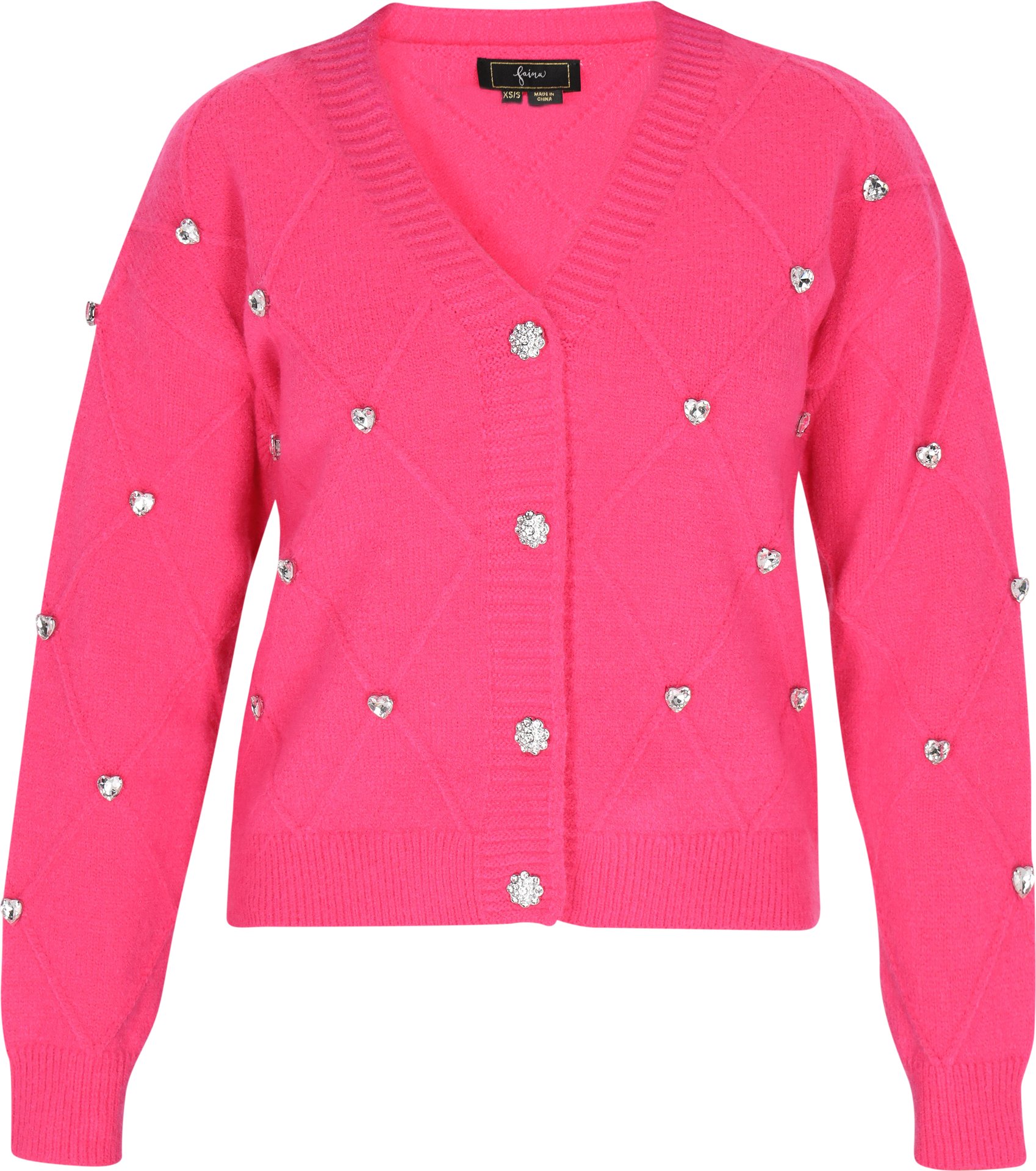 Faina Strickjacke Damen Rosa