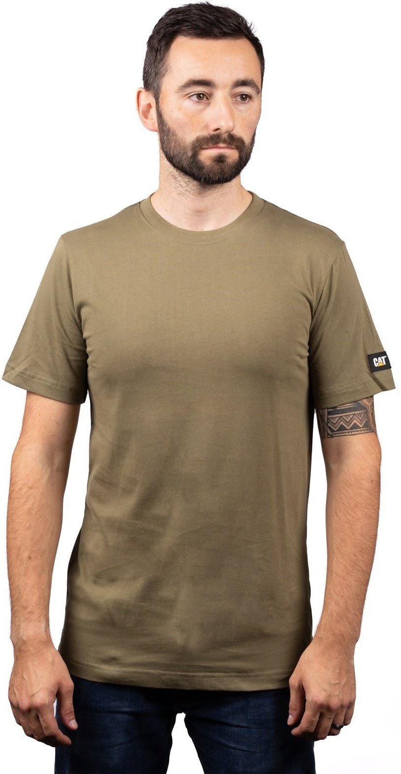 Caterpillar Essentials Kurzarm-Baumwoll-Herren T-Shirt in Grün
