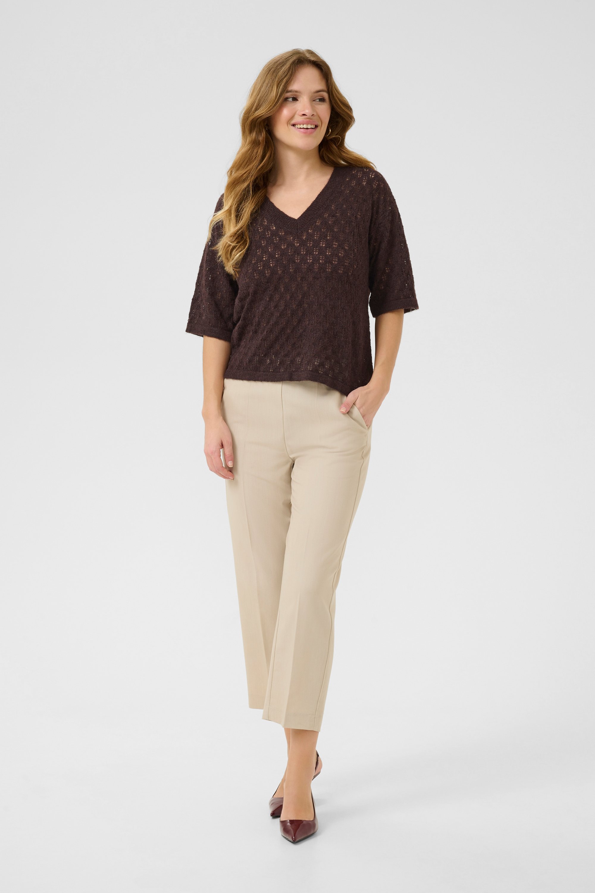 Strickpullover KAlourine Baggy fit brown