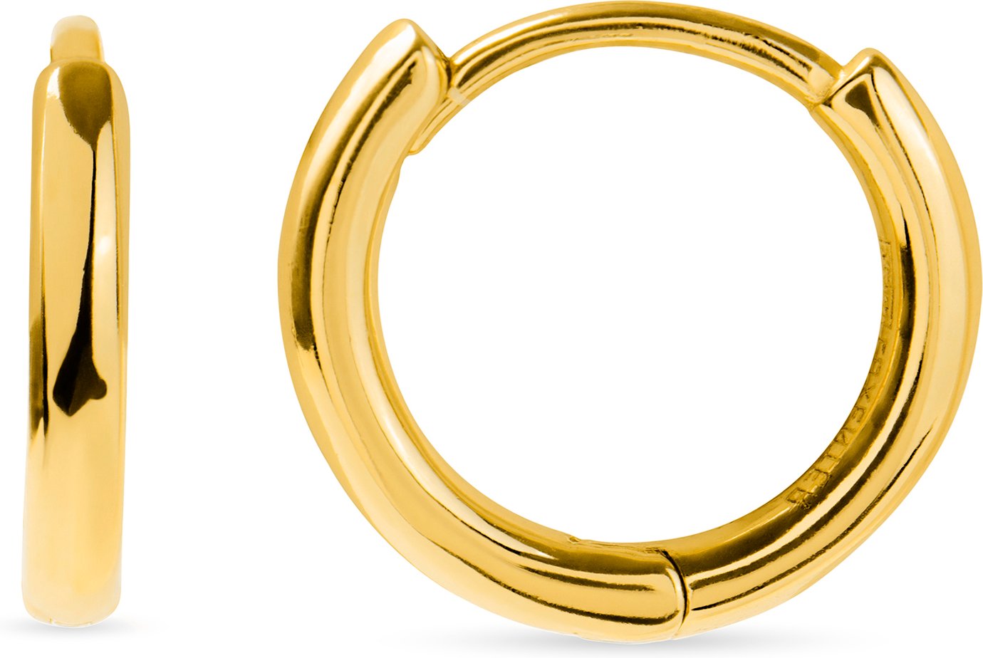 Luxenter Creolen, 925er Sterlingsilber mit 18k Gelbgold plattiert