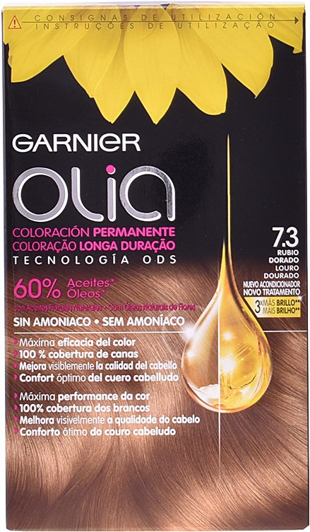 Olia Coloración Permanente #7,3-golden Dark Blonde Set 4 pz
