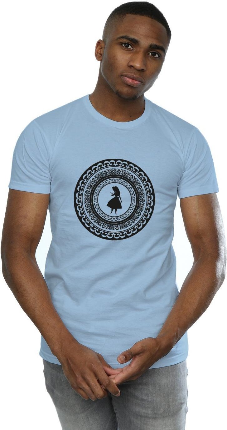 Disney - "Alice In Wonderland Circle" T-Shirt für Herren (Babyblau)