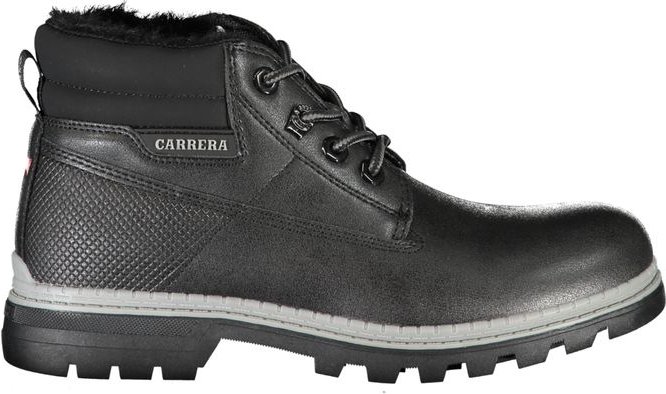 Herren Schwarze Kunstleder Stiefeletten Ca25370