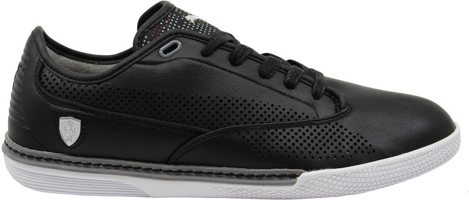 Puma Novellino Scuderia Ferrari schwarzer Leder Schnüren -Herren -Trainer 304664 01