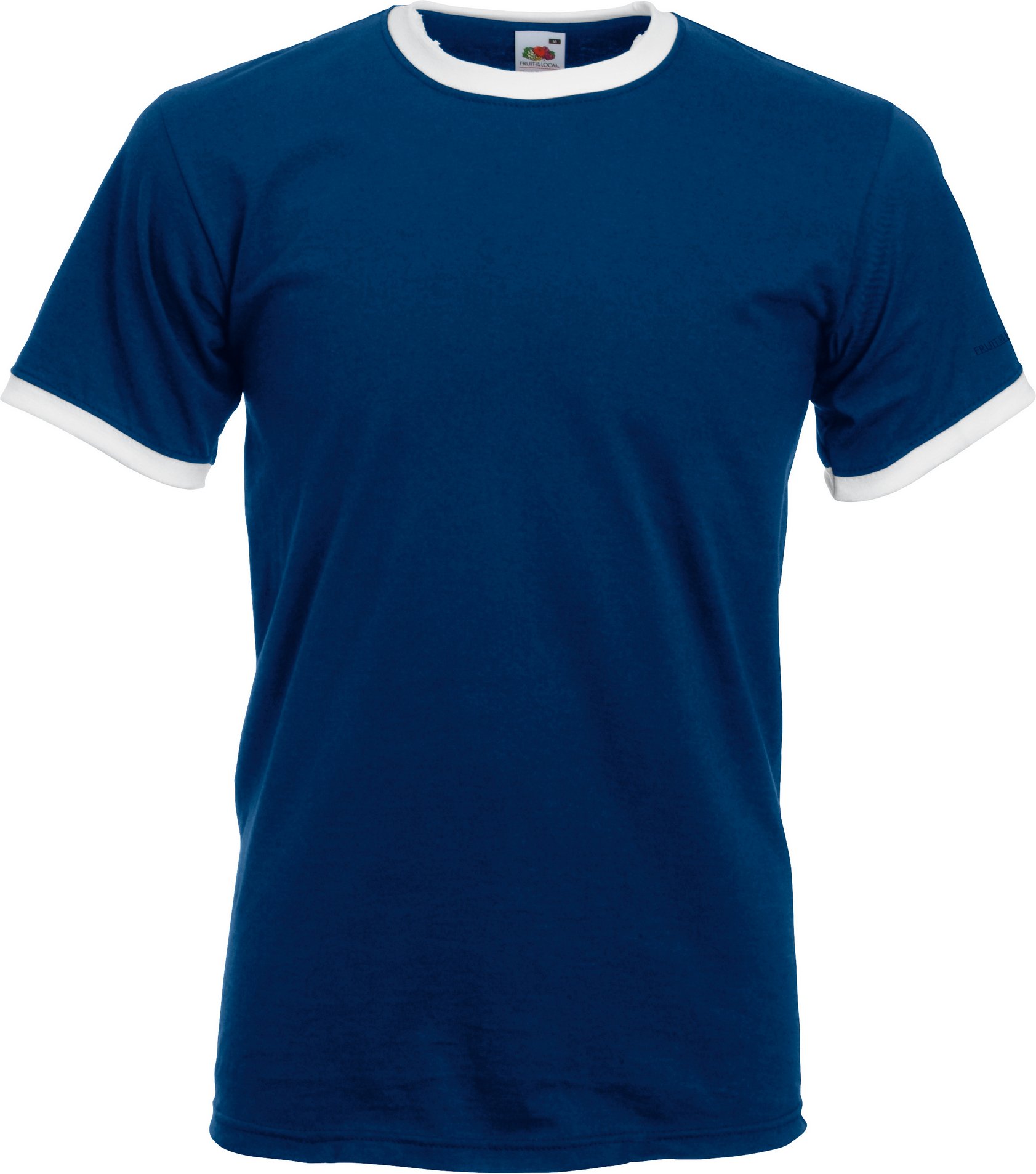 Fruit Of The Loom Herren Ringer T-Shirt (Marineblau/Weiß)