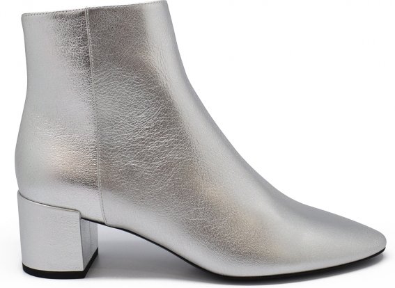 Saint Laurent Loulou 50 Stiefeletten Silber