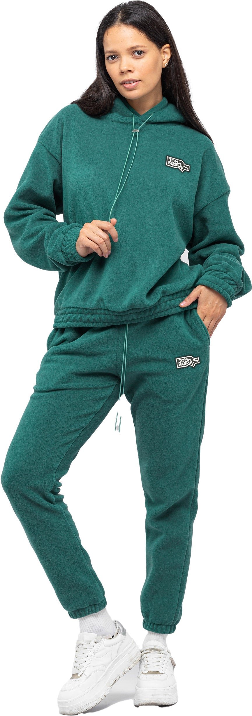 Tom Barron Damen-Fleece-Trainingsanzug mit Abzeichen