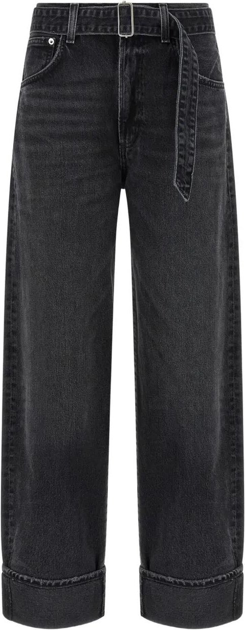 Jeans Cuffer Taper Grauer Wasch-Effekt