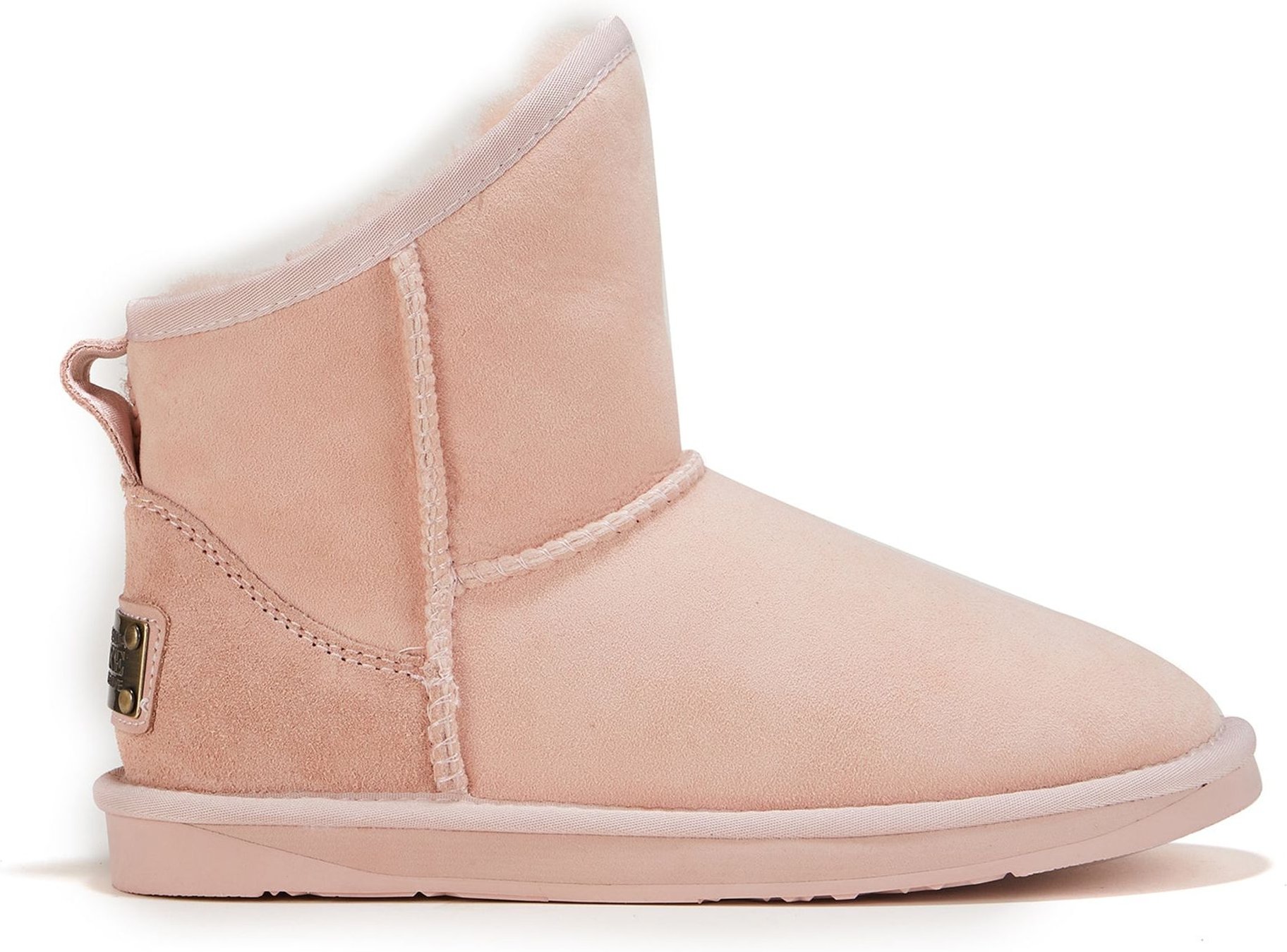 Gemütliche, extra kurze rosa Stiefel