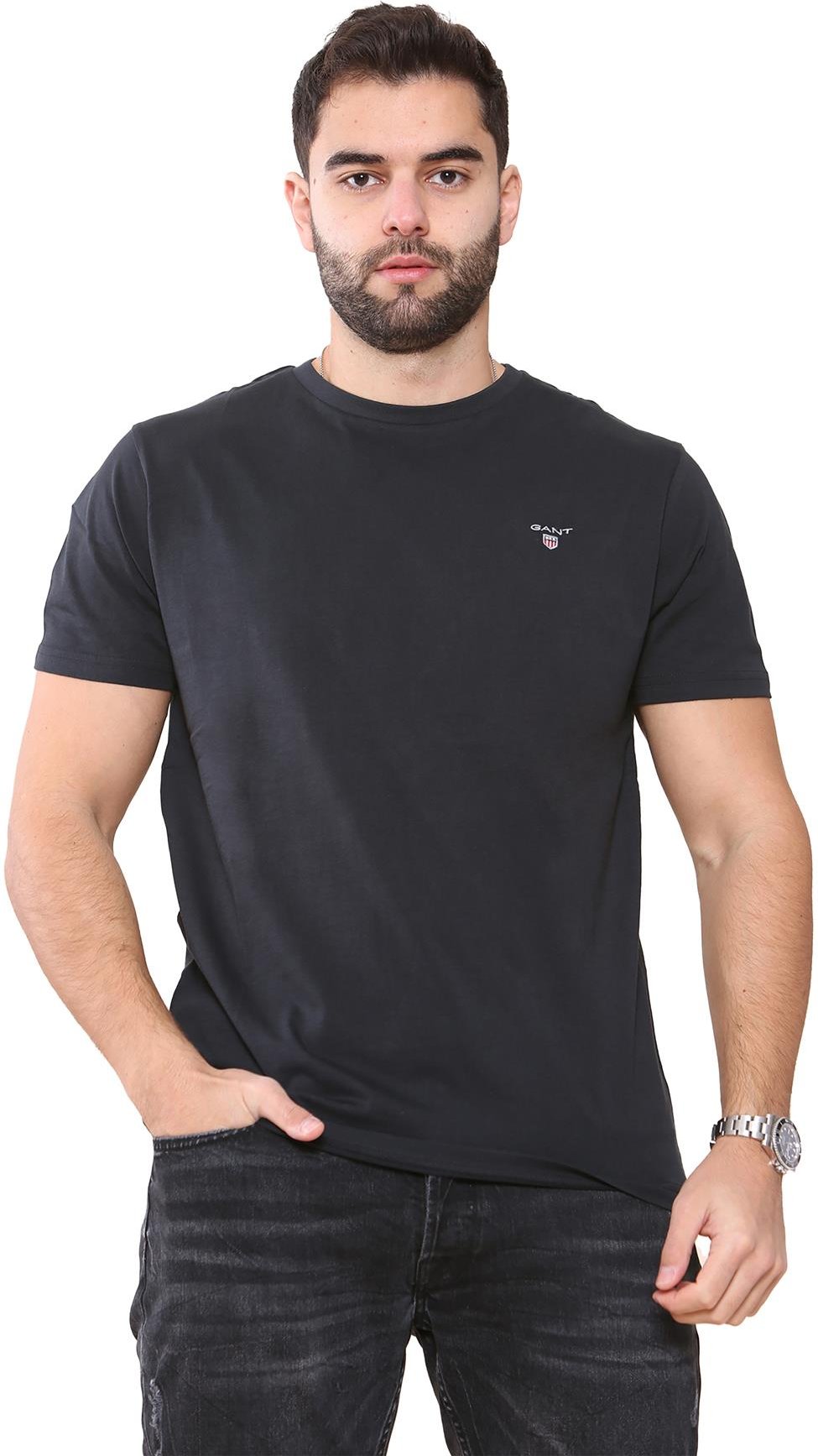 Gant Herren T-Shirts - Schwarz