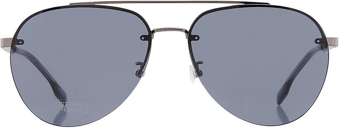 Hugo Boss - "1537/F/SK 06LB IR" Sonnenbrille für Herren (Dunkles Ruthenium/Grau)