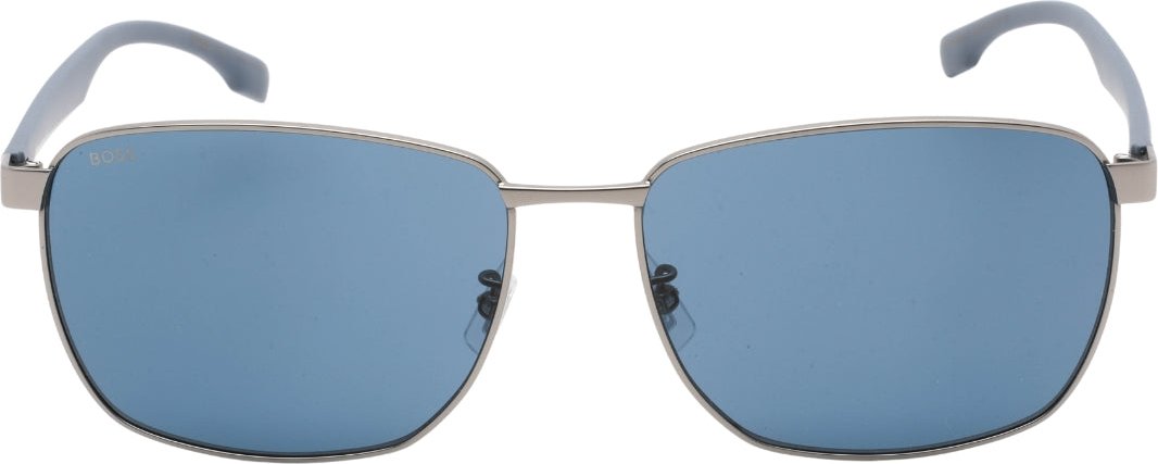 Thumbnail - Hugo Boss – Sonnenbrille mit mattem Ruthenium-Metallrahmen und blauen Gläsern