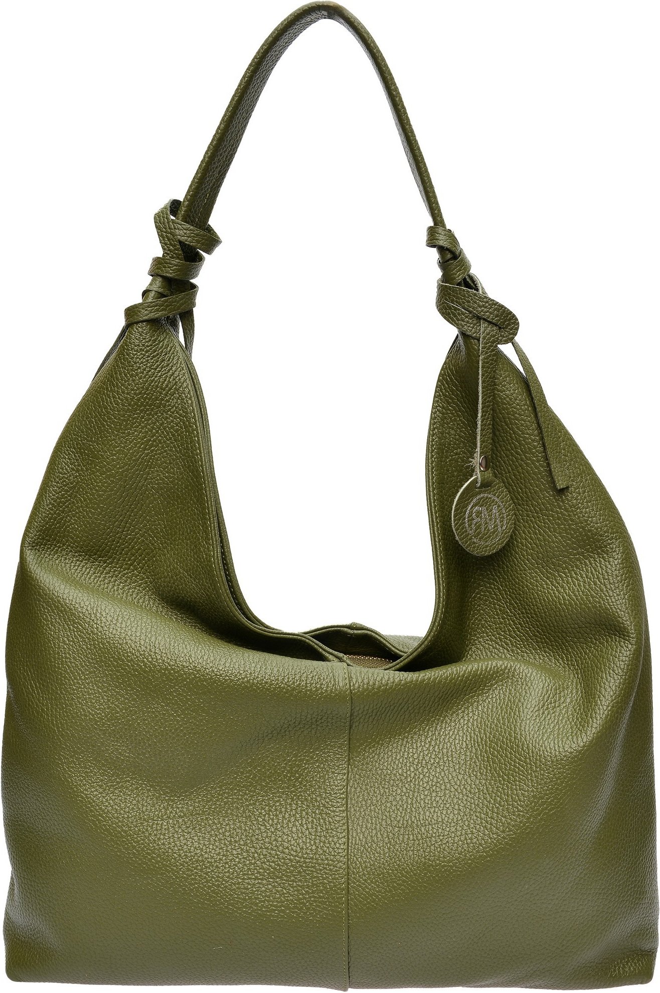 Roberta M Grüne Lederhandtasche
