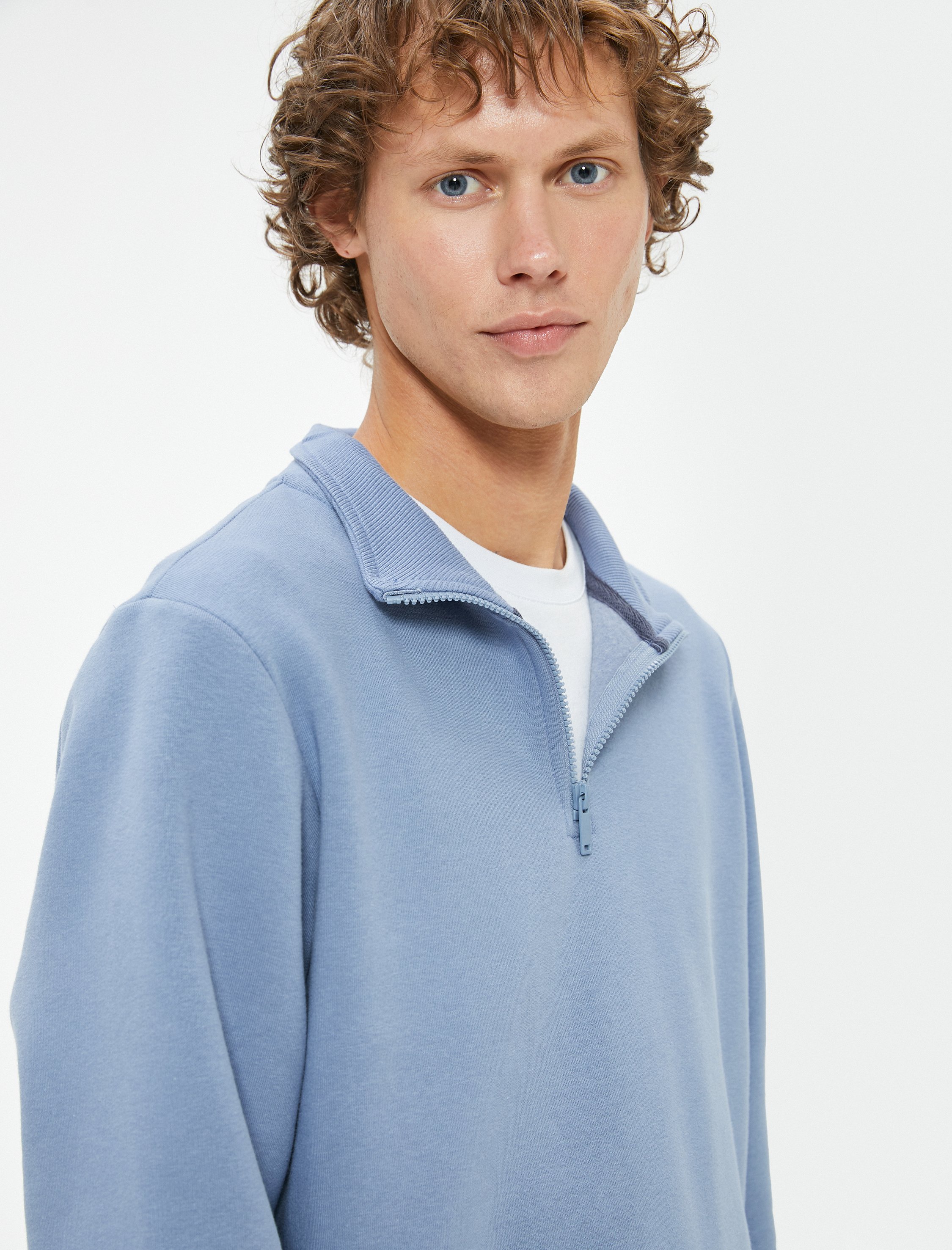 Thumbnail - Koton Sweatshirt Halbreißverschluss Softshell Sweatshirt