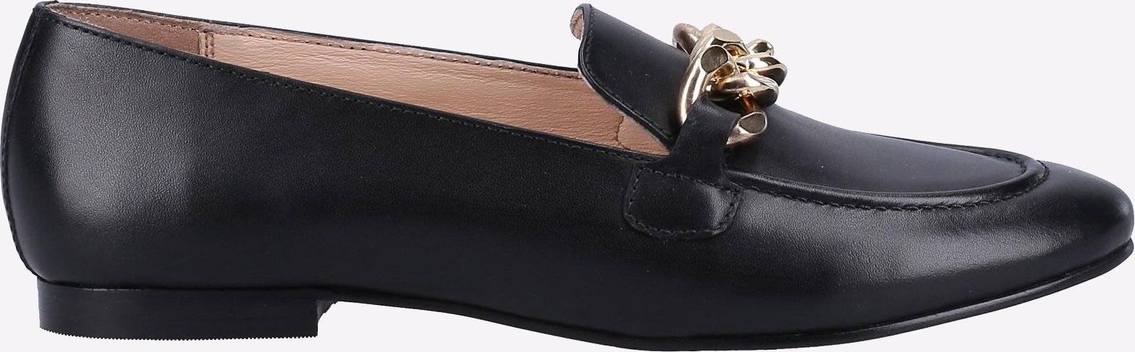 Hush Puppies Harper Chain Damen-Schwarze-Lederloafer