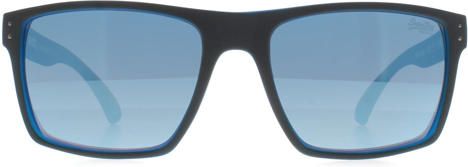 Superdry Quadrat Herren Mattgrau Fluro Blau Blauspiegel Kobe