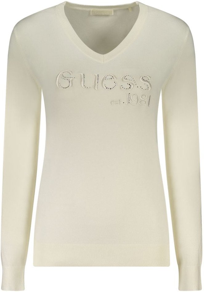 Guess Jeans Bianco Viskose Damen Langarm-T-Shirt