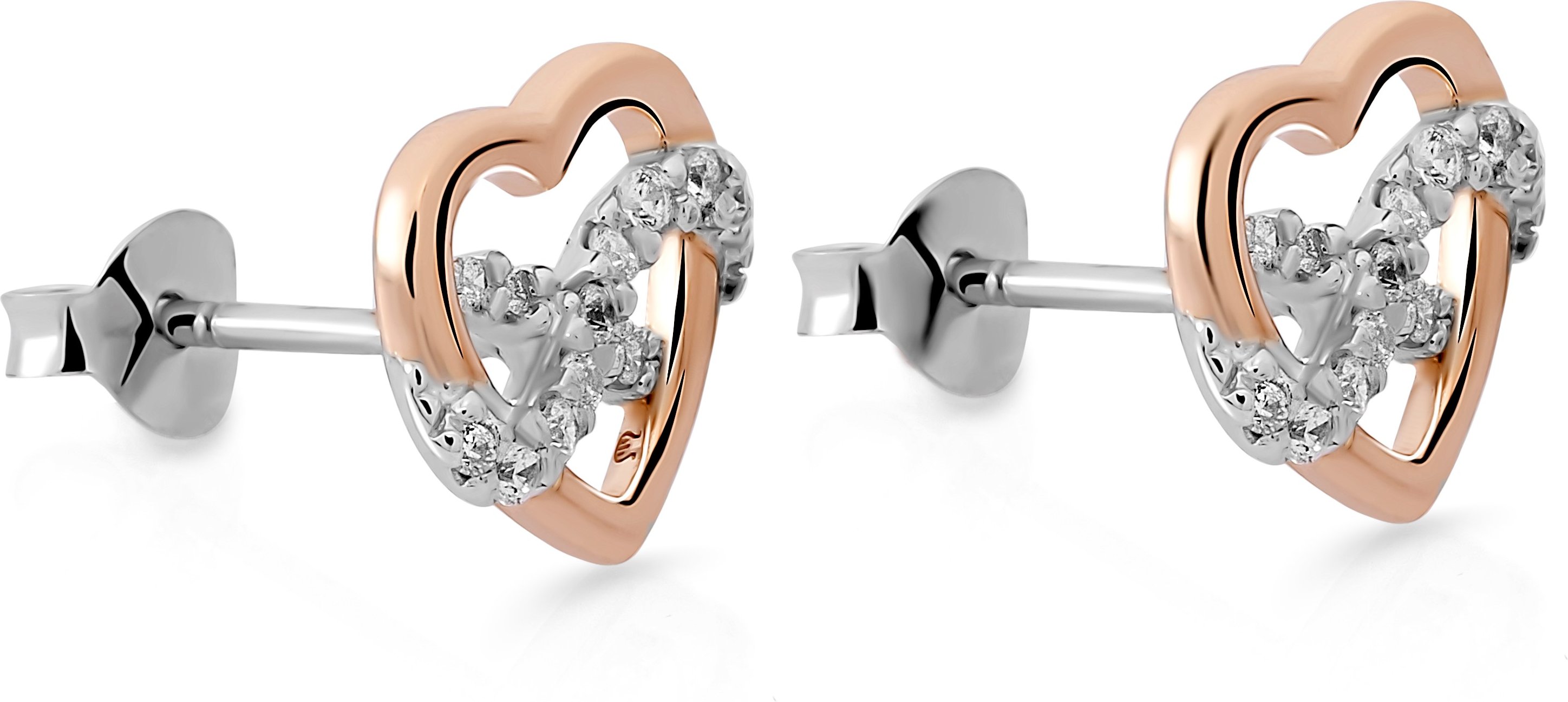 Orphelia 'Jasmina' Damen Ohrringe aus 925er Sterling Silber - Silber/Rosé ZO-7483