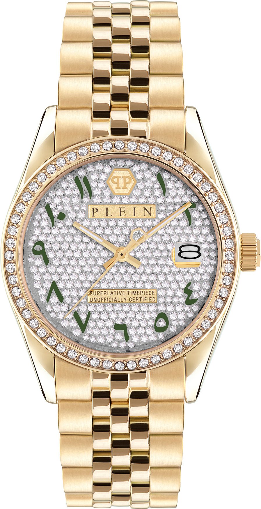 Philipp Plein Date Superlative Damen Gold Uhr PW2BA0223