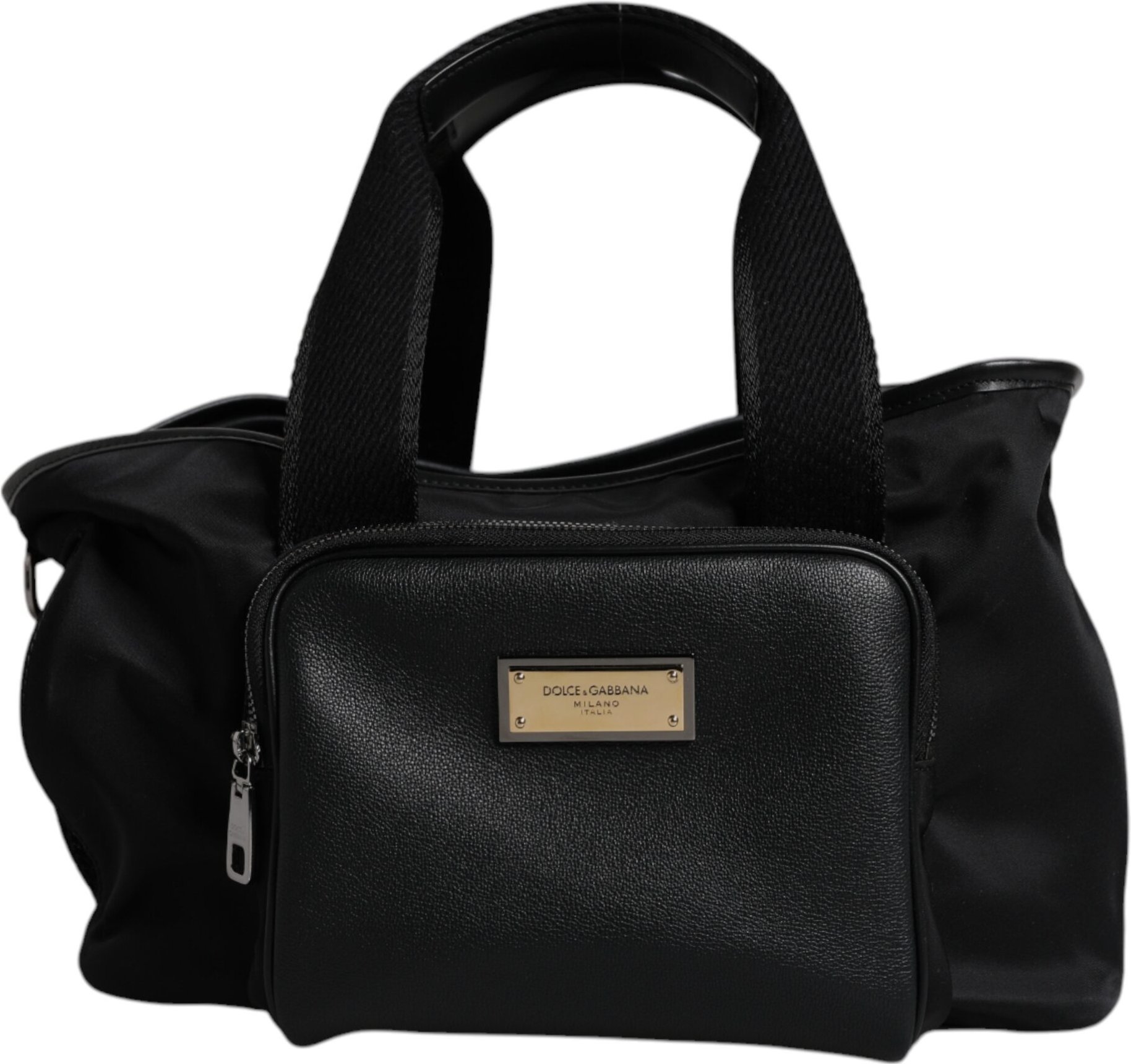 Schwarze Schultergurt Haustiertrage Tasche mit Logo-Plakette