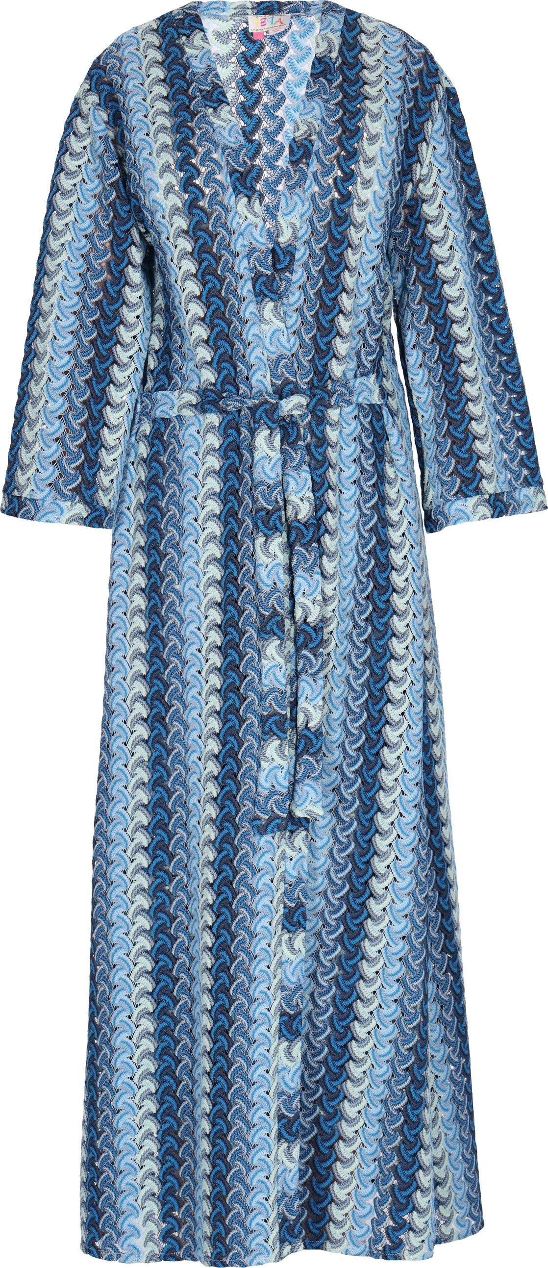IZIA Kimono Damen Blau Mehrfarbig