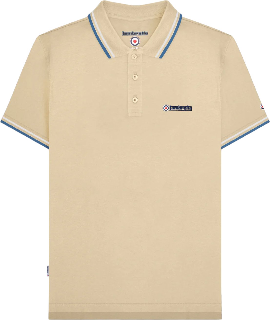 Lambretta - "SS25" Poloshirt für Herren (Holzasche)