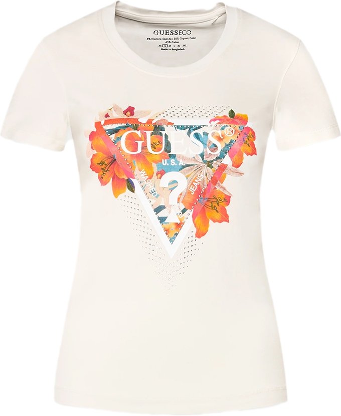 T-Shirt Guess Femme Tropical Triangle