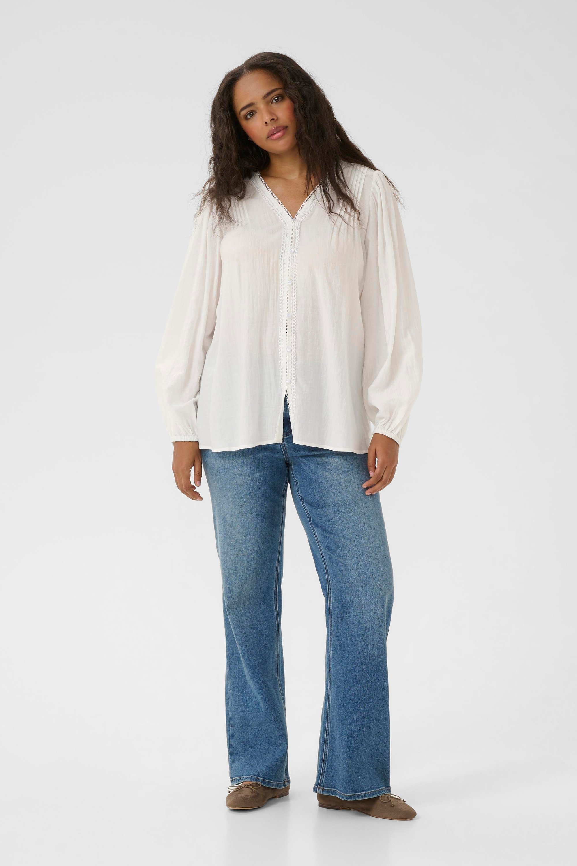 Langarm-Bluse KCmirana A-shape white