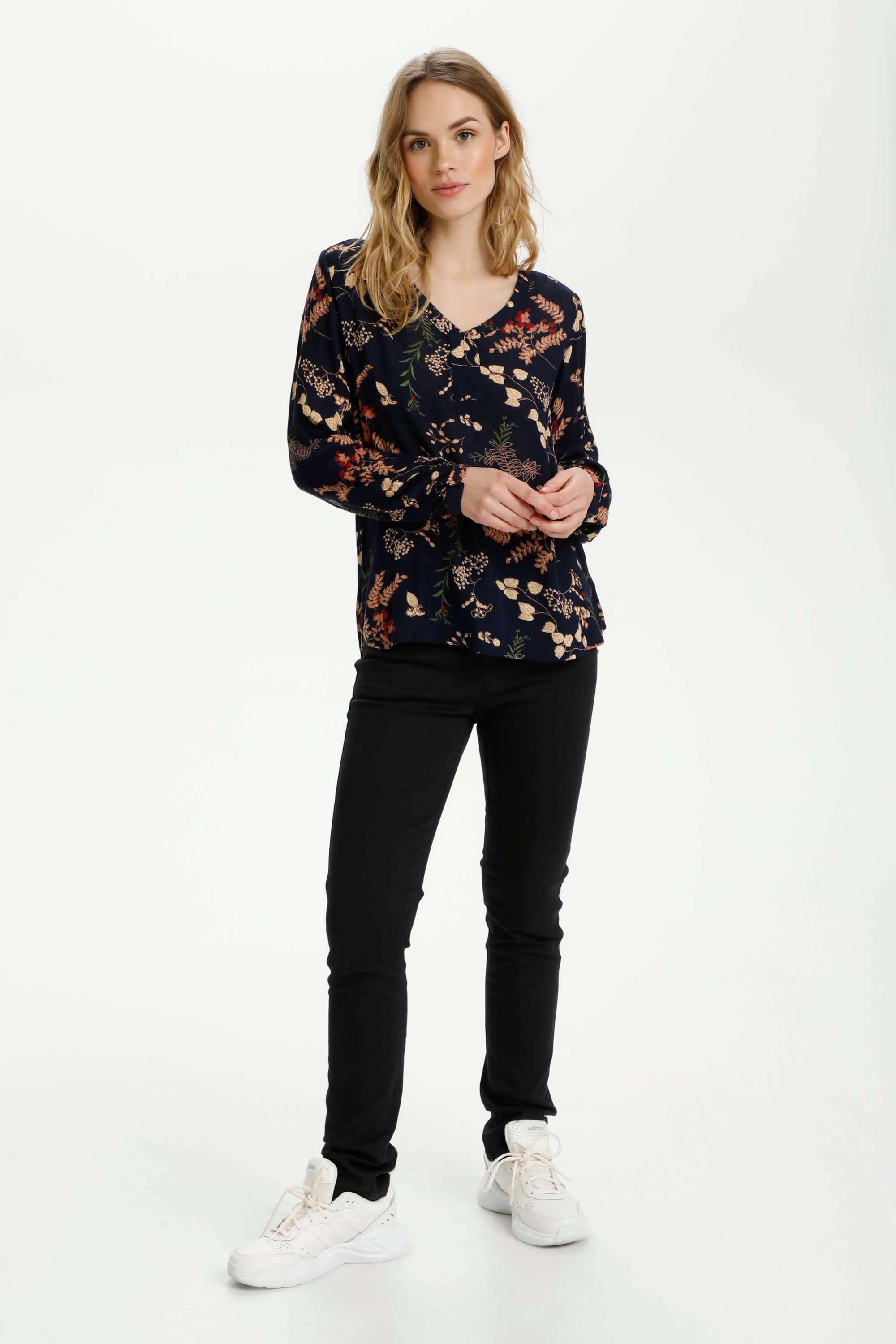 Langarm-Bluse Regular fit Midnight Marine