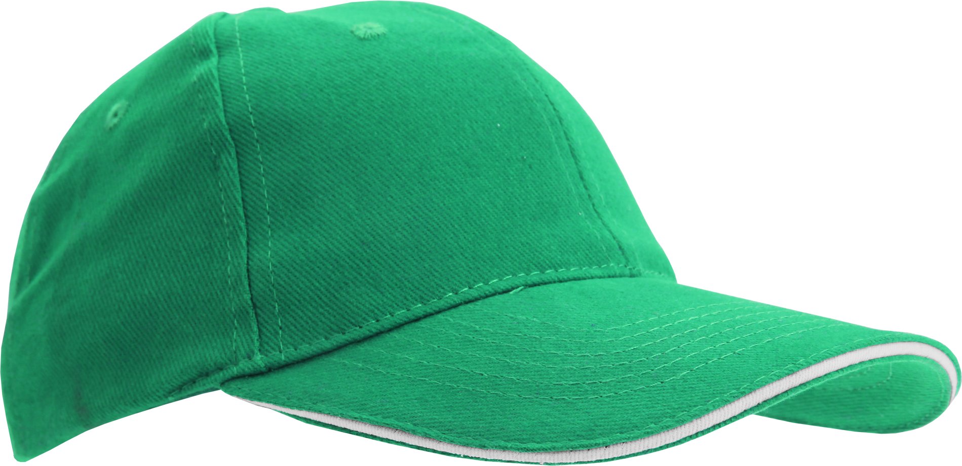 SOLS Unisex Buffalo Baseballkappe (Kellygrün/Weiß)