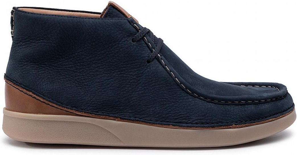 Clarks Oakland Mid Mens Blue Stiefel