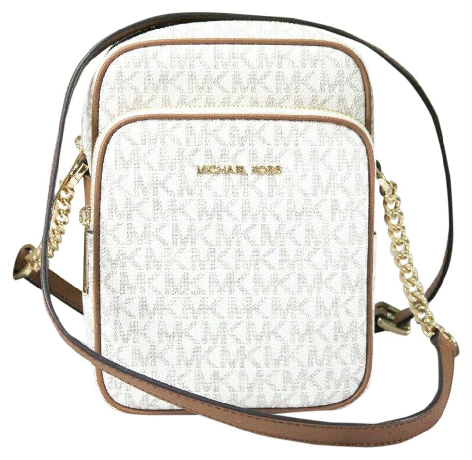 Michael Kors Jet Set Travel Signature Mittlere Logo Ketten Crossbody Flugtasche